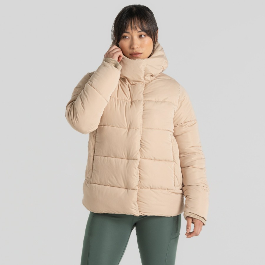 Womens Craghoppers Insulated Jackets | Women'S Orla Hooded Jacket - Linen