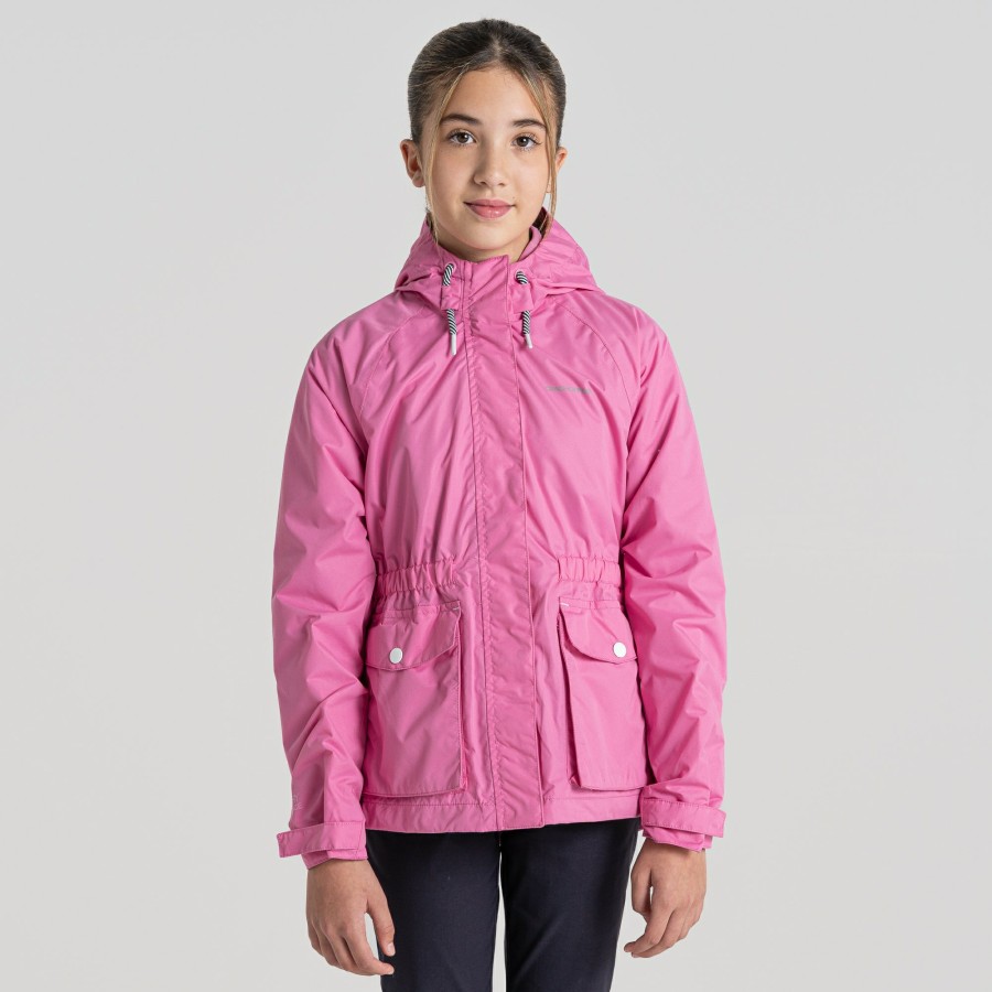 Kids Craghoppers Waterproof Jackets | Kid'S Brittany Waterproof Jacket - Carnation Pink