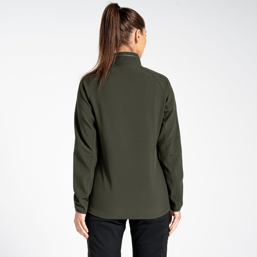 Womens Craghoppers Softshell Jackets | Women'S Expert Basecamp Softshell Jacket - Dark Cedar Green