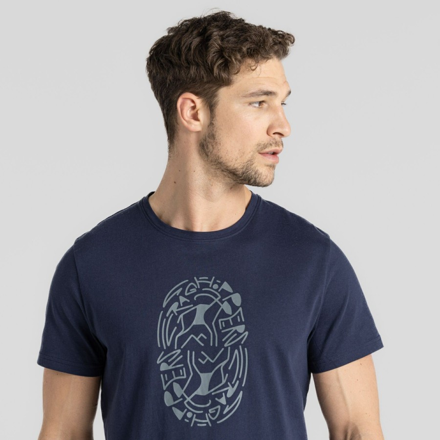 Mens Craghoppers Short Sleeve | Men'S Lucent Short Sleeved T-Shirt - Blue Navy Tribe