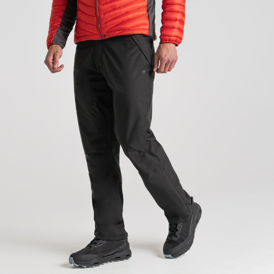 Mens Craghoppers Waterproof Trousers | Men'S Steall Ii Thermo Waterproof Trousers - Black