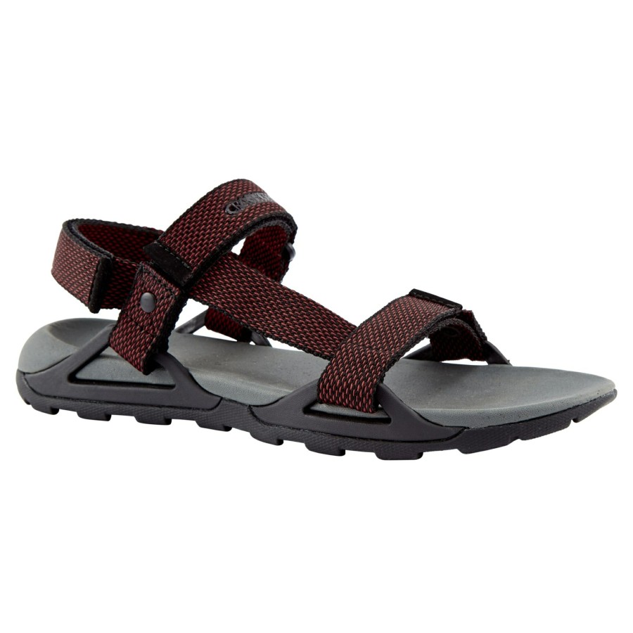 Mens Craghoppers Walking Shoes | Men'S Locke Sandals - Dark Grey / Pompeian Red