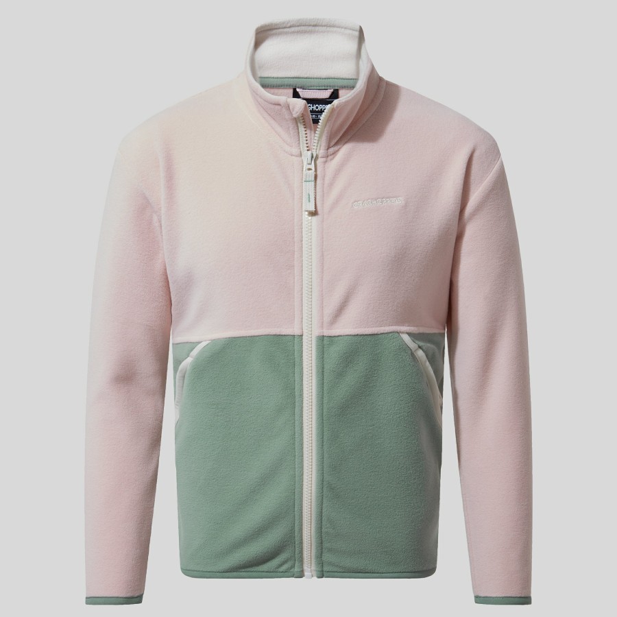 Kids Craghoppers Full Zip Fleece | Kid'S Valo Jacket - Pink Dusk / Meadow Haze