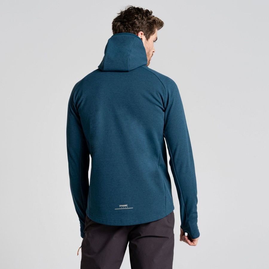 Mens Craghoppers Full Zip Fleece | Men'S Dynamic Pro Hooded Jacket - Dark Aegean Blue