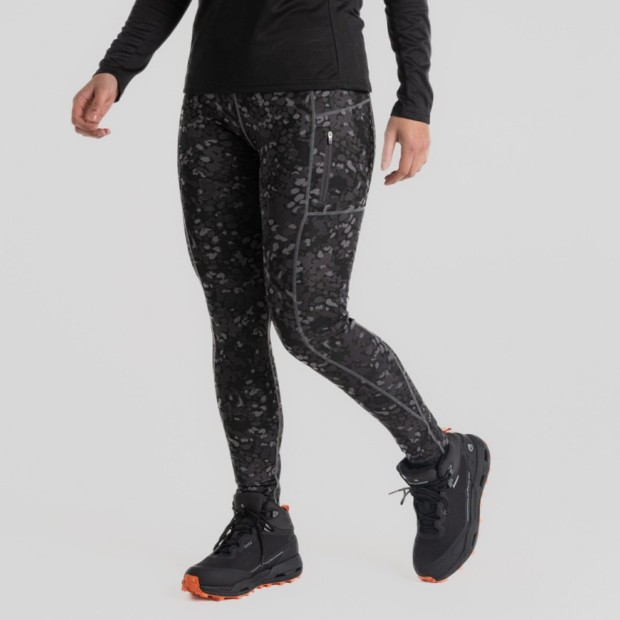 Womens Craghoppers | Women'S Kiwi Pro Leggings - Tonal Grey Print