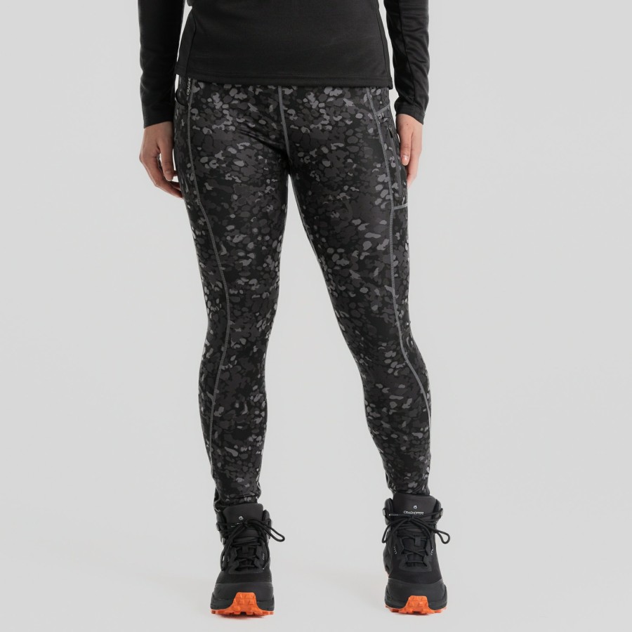 Womens Craghoppers | Women'S Kiwi Pro Leggings - Tonal Grey Print