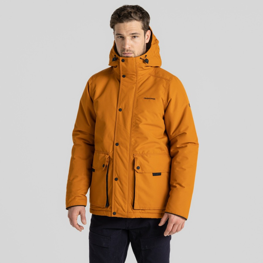 Mens Craghoppers Insulated Jackets | Men'S Howth Waterproof Jacket - Pumpkin Spice