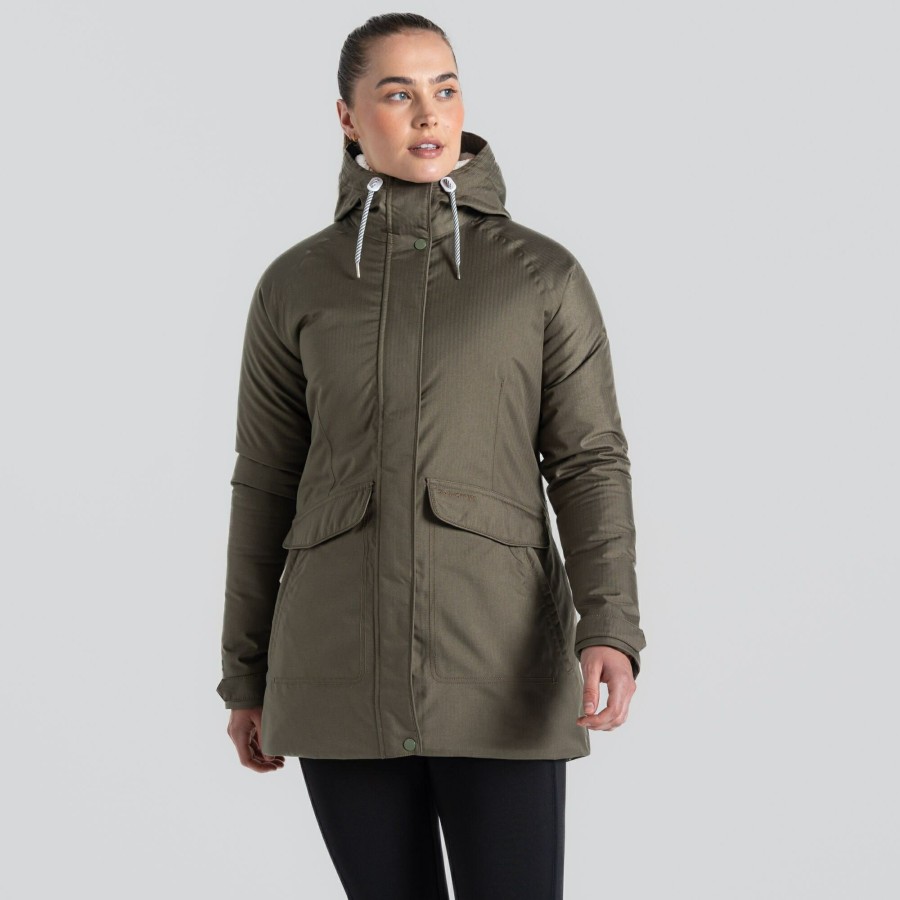 Womens Craghoppers Insulated Jackets | Women'S Rowena Waterproof Jacket - Wild Olive