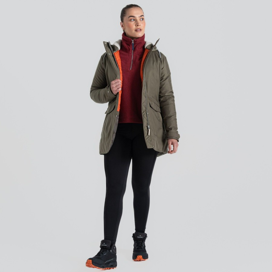 Womens Craghoppers Insulated Jackets | Women'S Rowena Waterproof Jacket - Wild Olive