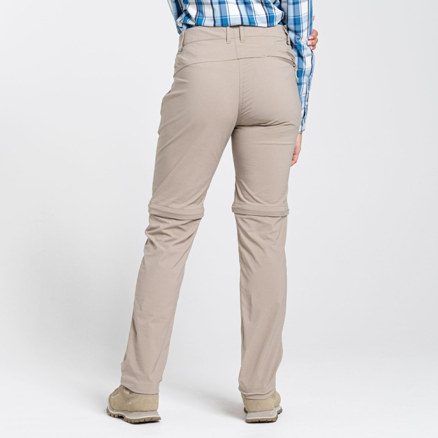 Womens Craghoppers Zip Off Trousers | Women'S Nosilife Pro Ii Convertible Trousers - Mushroom