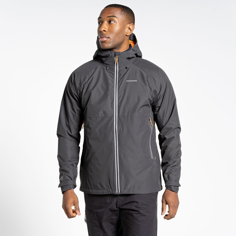 Mens Craghoppers Waterproof Jackets | Men'S Atlas Waterproof Jacket - Black Pepper