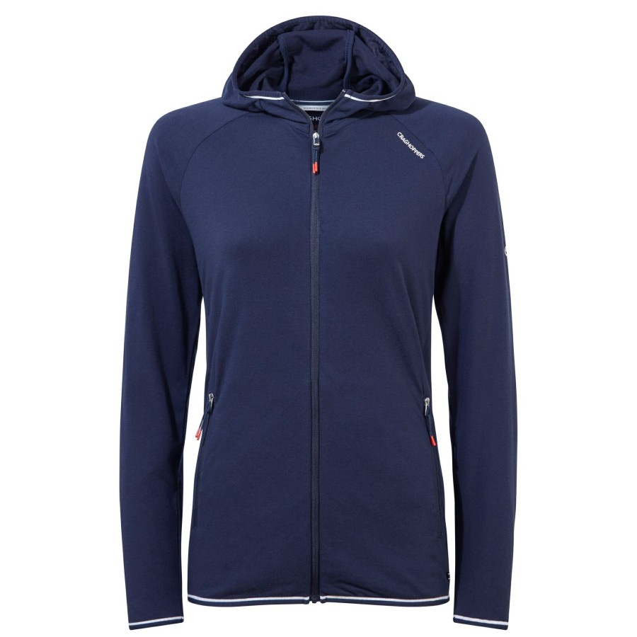 Womens Craghoppers Long Sleeve | Women'S Nosilife Milanta Hooded Top - Blue Navy