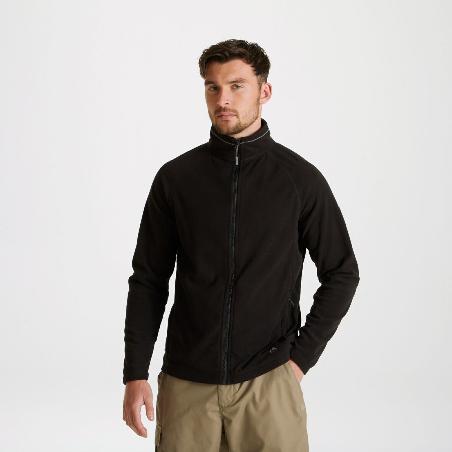 Mens Craghoppers Full Zip Fleece | Men'S Expert Corey 200 Fleece Jacket - Black