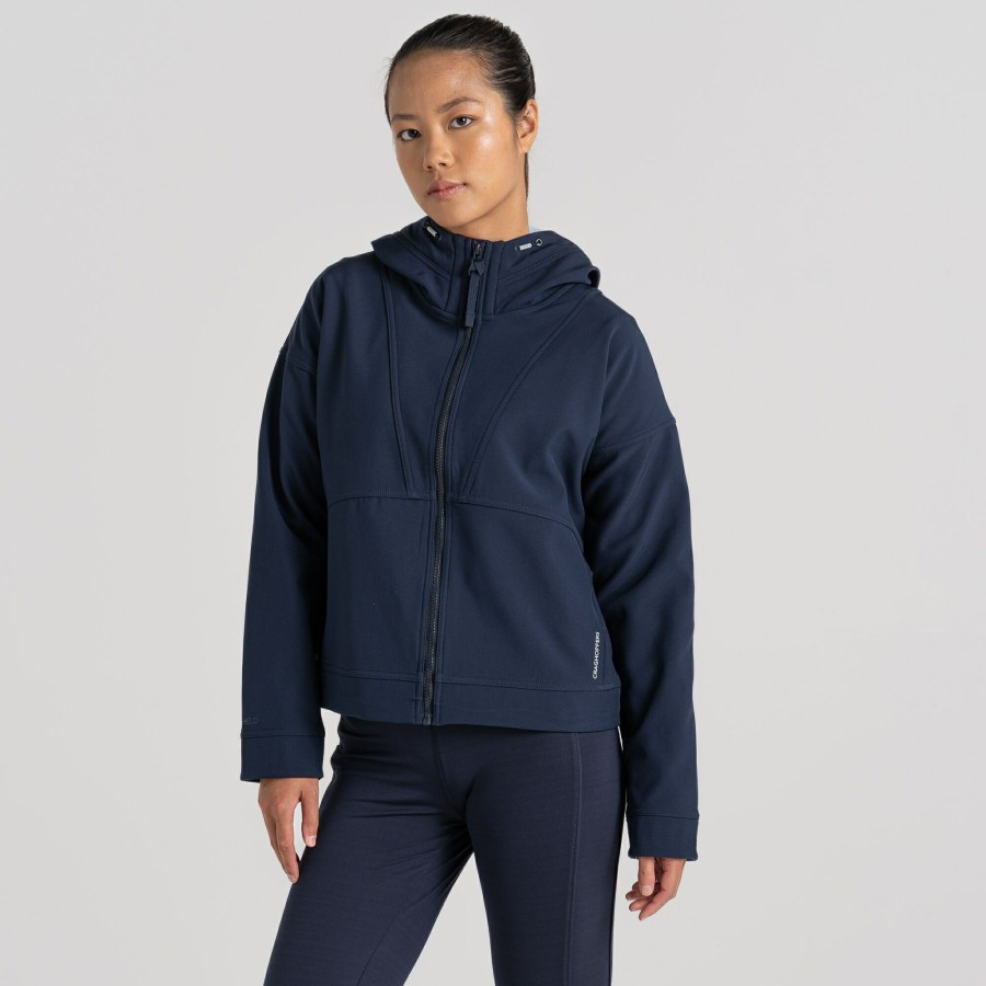 Womens Craghoppers Softshell Jackets | Women'S Tyra Softshell Hooded Jacket - Blue Navy