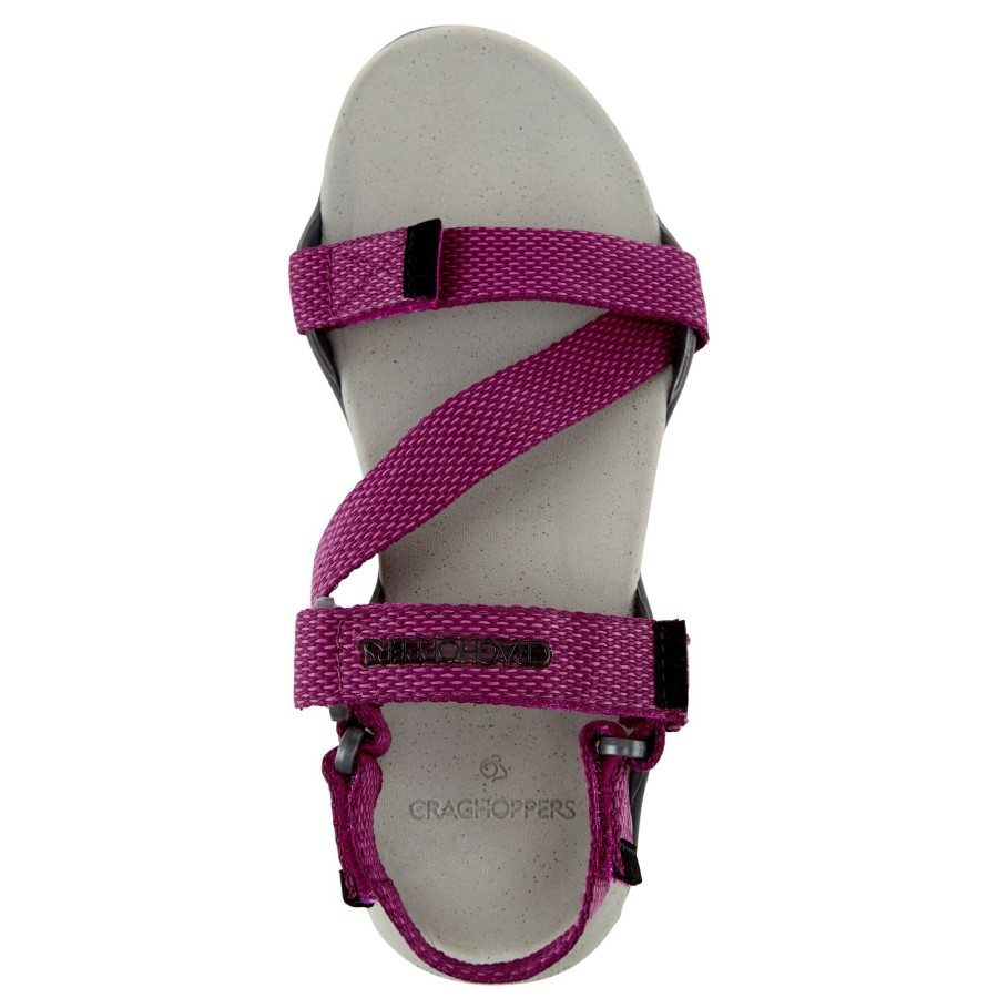 Womens Craghoppers Shoes | Women'S Lady Locke Sandals - Charcoal / Raspberry