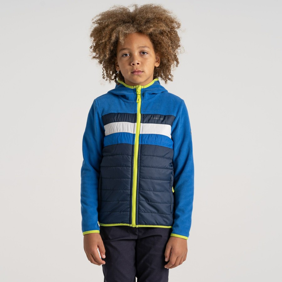 Kids Craghoppers Insulated Jackets | Kid'S Brady Hybrid Jacket - Bolt Blue / Blue Navy