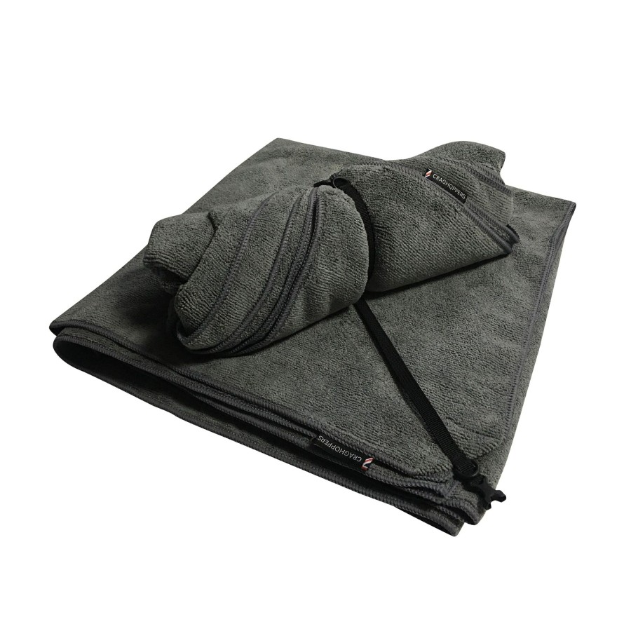 Equipment Craghoppers Camping Accessories | Super Large Microfibre Travel Towel - Charcoal