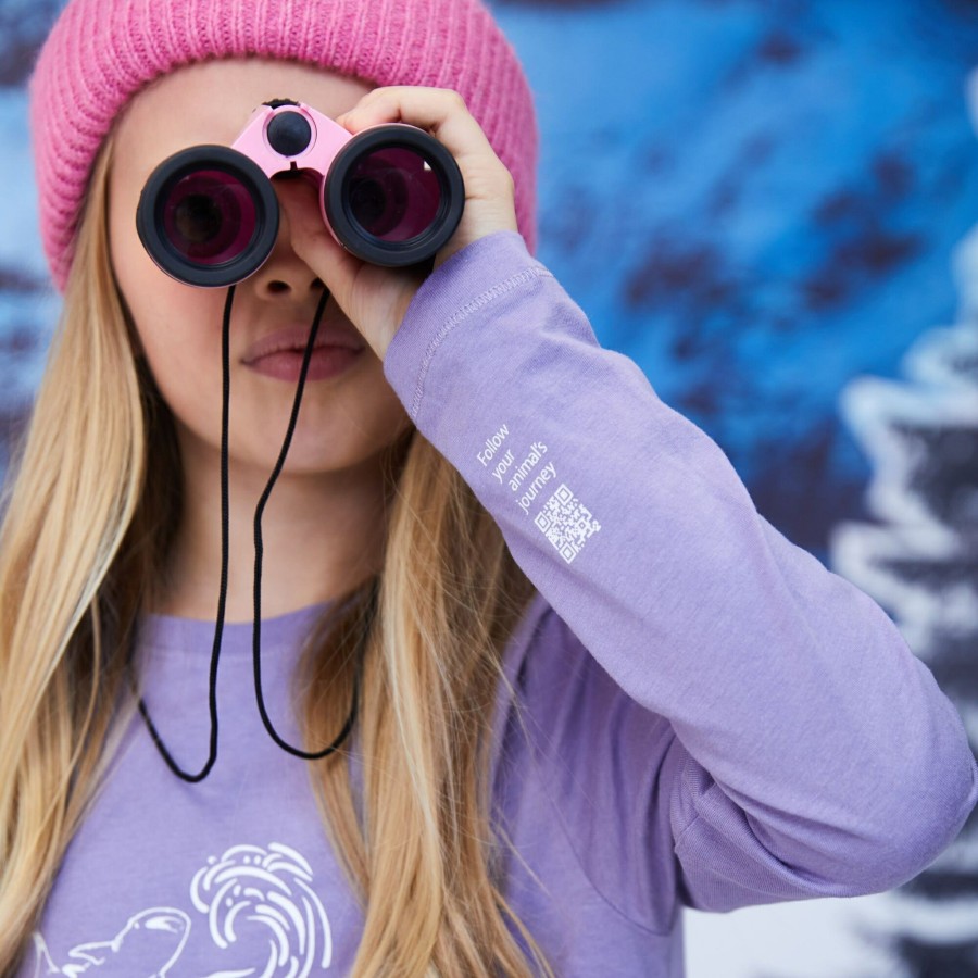 Kids Craghoppers Long Sleeve | Kid'S Bates Long Sleeved T-Shirt - Purple Haze Whaleshark