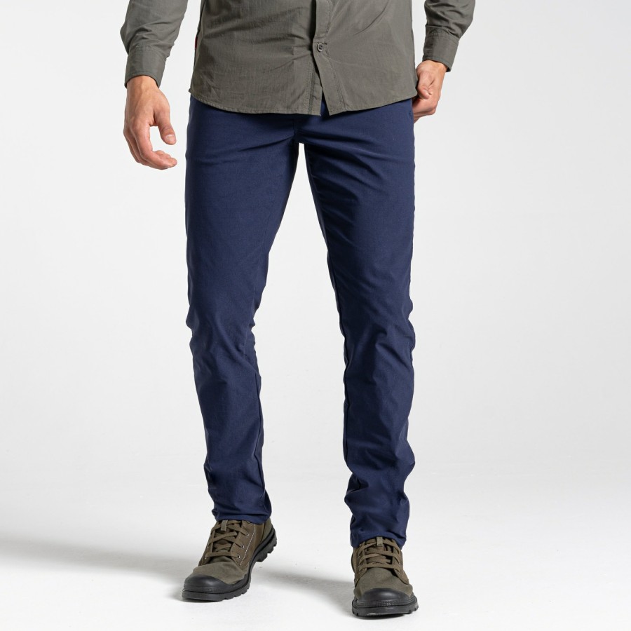 Mens Craghoppers Walking Trousers | Men'S Nosilife Santos Trousers - Blue Navy