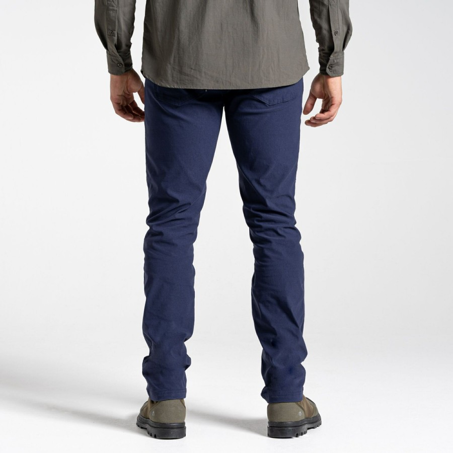 Mens Craghoppers Walking Trousers | Men'S Nosilife Santos Trousers - Blue Navy