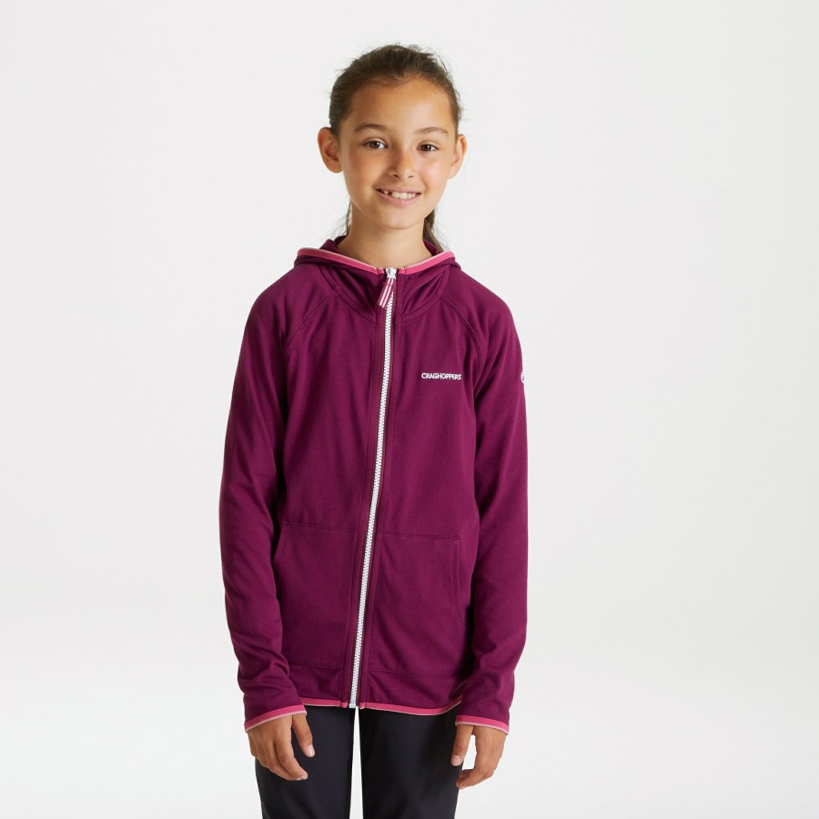 Kids Craghoppers Long Sleeve | Kid'S Nosilife Symmons Hooded Jacket - Blackcurrant