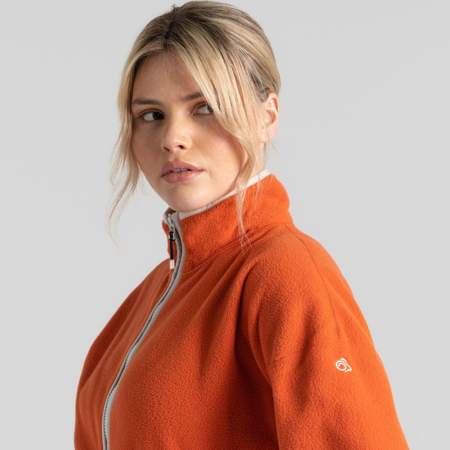 Womens Craghoppers Half Zip Fleece | Women'S Co2 Renu Half Zip Fleece - Sedona