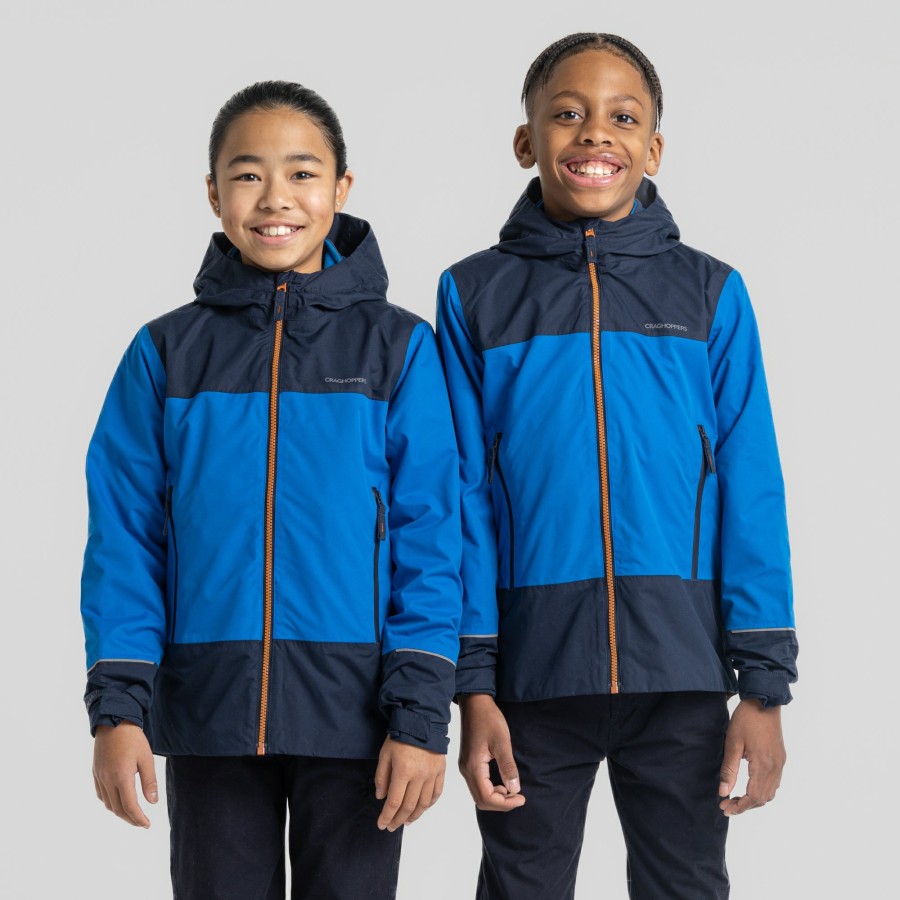 Kids Craghoppers Waterproof Jackets | Kid'S Foyle Jacket - Titan Blue / Blue Navy