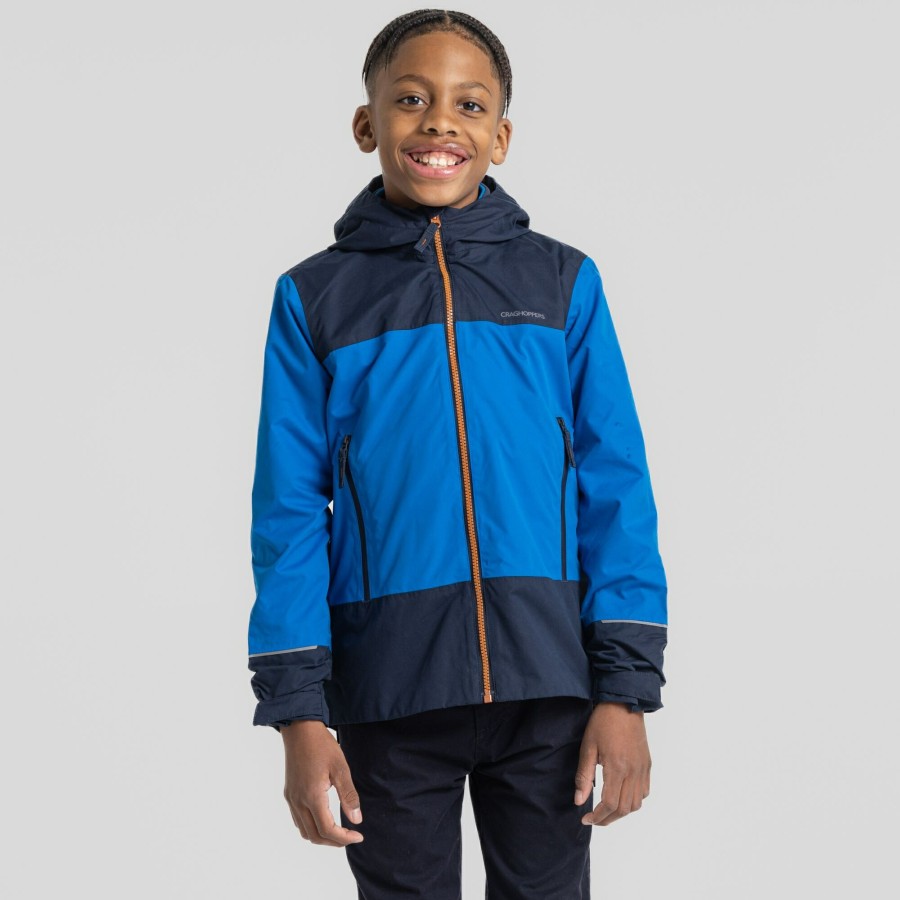 Kids Craghoppers Waterproof Jackets | Kid'S Foyle Jacket - Titan Blue / Blue Navy