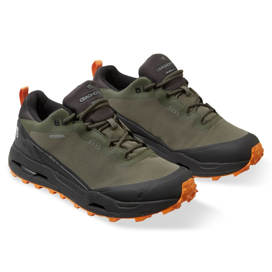 Mens Craghoppers Walking Shoes | Men'S Adflex Low Boots - Mid Khaki/Black