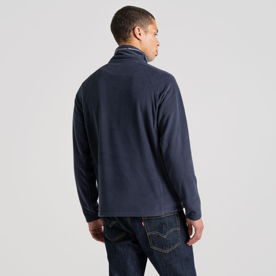 Mens Craghoppers Half Zip Fleece | Men'S Corey Half Zip Fleece - Dark Navy / Blue Navy Marl