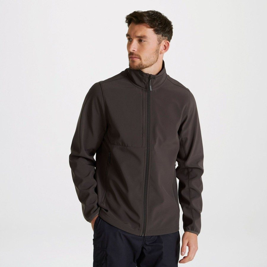 Mens Craghoppers Softshell Jackets | Men'S Expert Basecamp Softshell Jacket - Carbon Grey