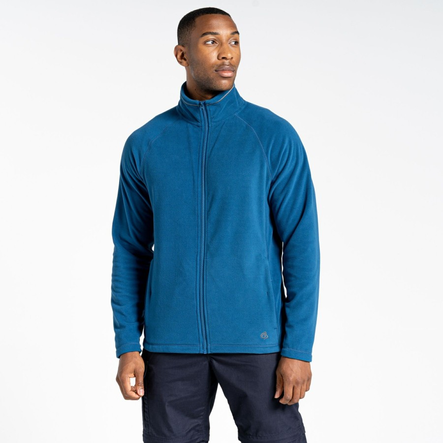 Mens Craghoppers Full Zip Fleece | Men'S Expert Corey 200 Fleece Jacket - Poseidon Blue