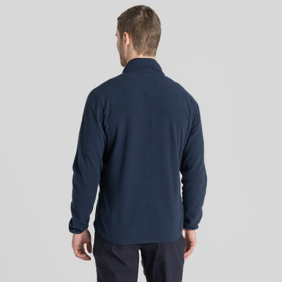 Mens Craghoppers Full Zip Fleece | Men'S Co2 Renu Full Zip Fleece - Blue Navy