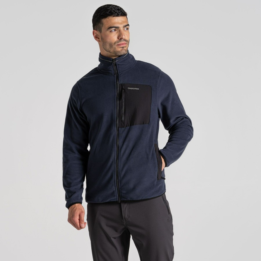 Mens Craghoppers Full Zip Fleece | Men'S Corey Plus Full Zip Fleece - Dark Navy