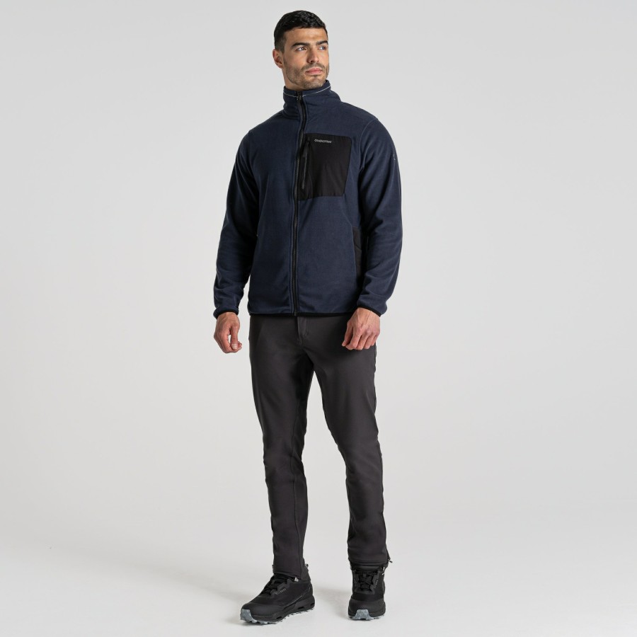 Mens Craghoppers Full Zip Fleece | Men'S Corey Plus Full Zip Fleece - Dark Navy