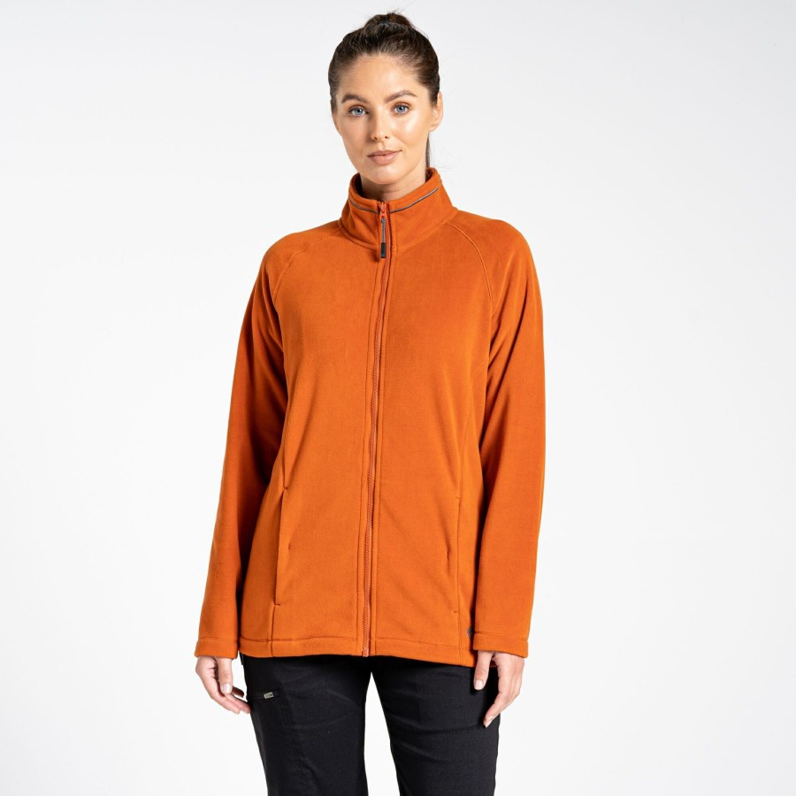 Womens Craghoppers Full Zip Fleece | Women'S Expert Miska 200 Fleece Jacket - Potters Clay