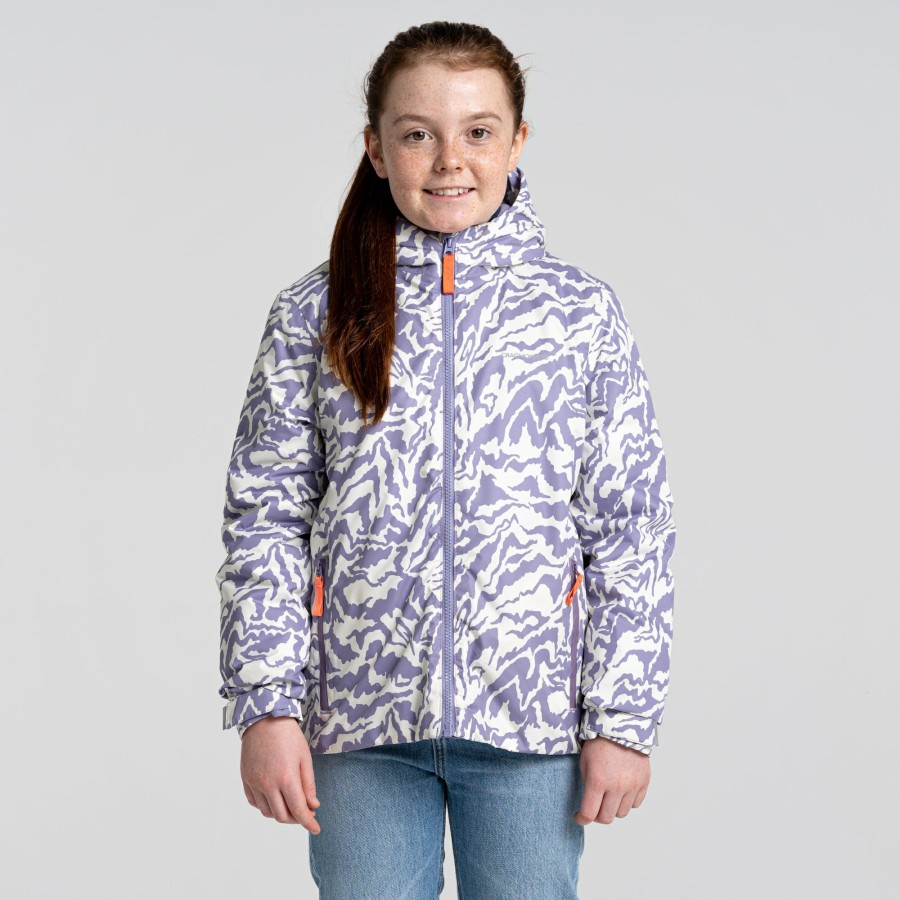 Kids Craghoppers Insulated Jackets | Kid'S Aminda Insulated Jacket- Purple Haze Print