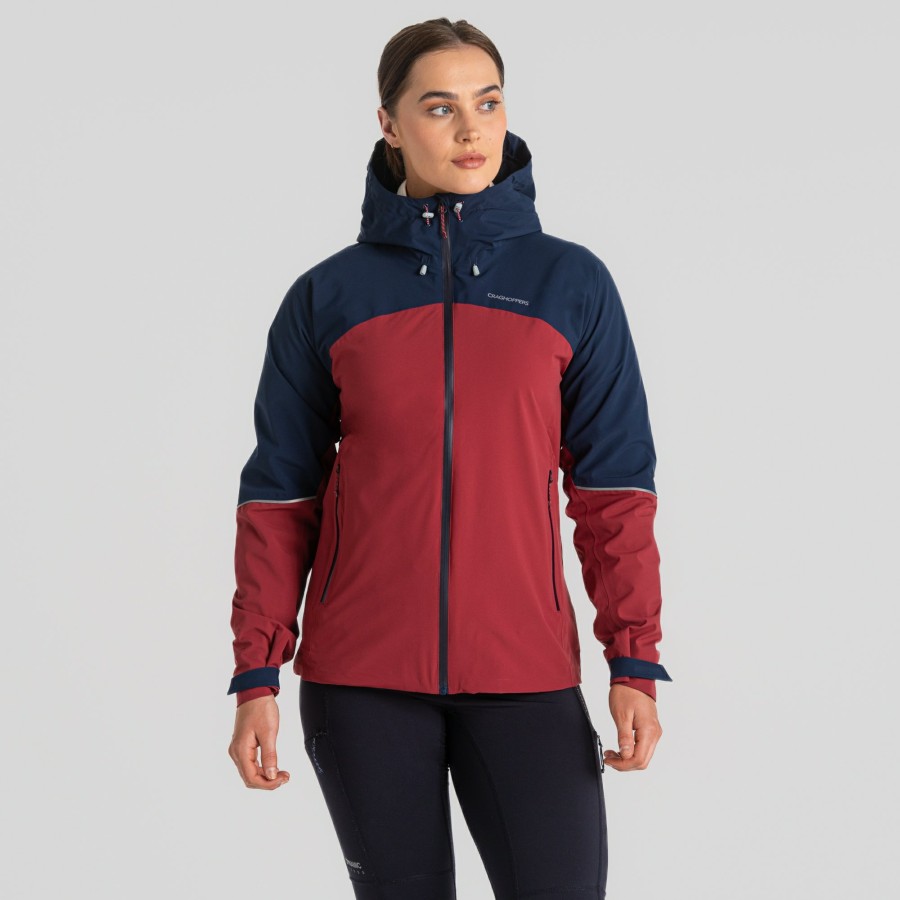 Womens Craghoppers Waterproof Jackets | Women'S Aisling Waterproof Jacket - Mulberry Jam / Blue Navy