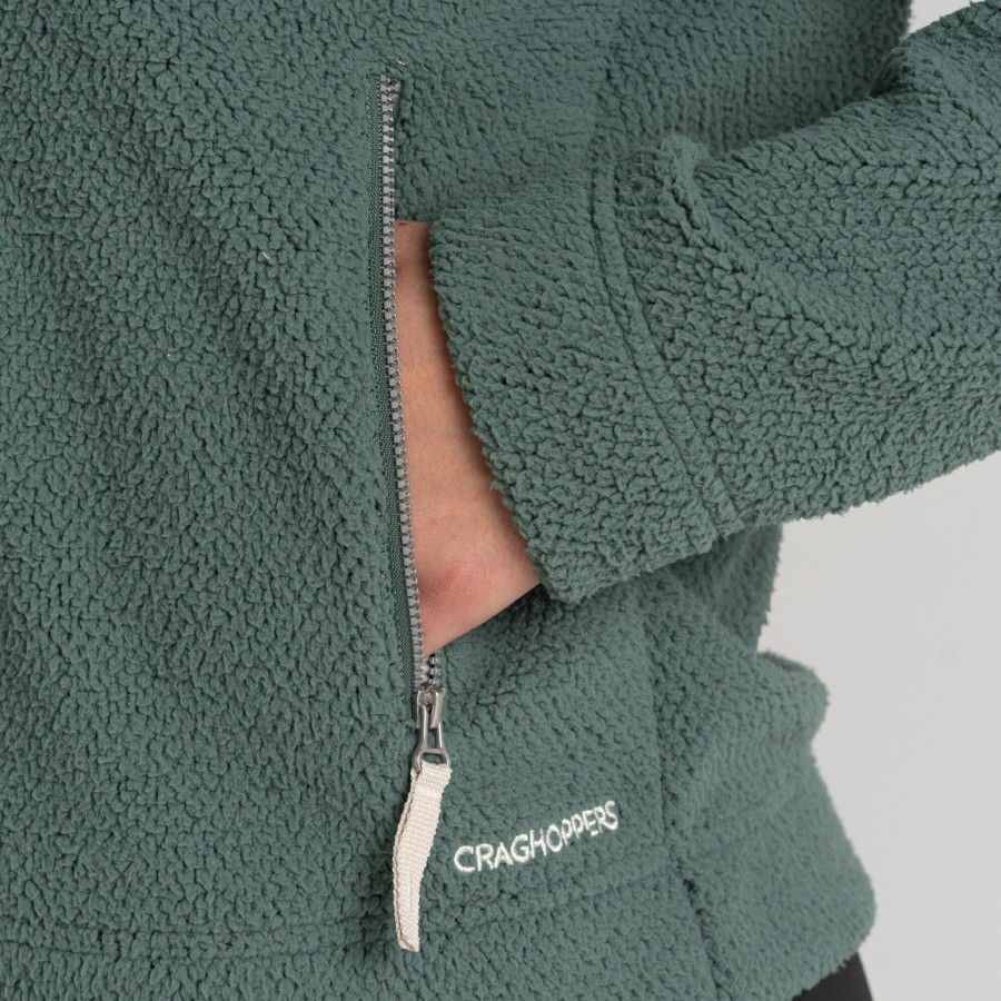 Womens Craghoppers Full Zip Fleece | Women'S Raya Full Zip Fleece - Frosted Pine