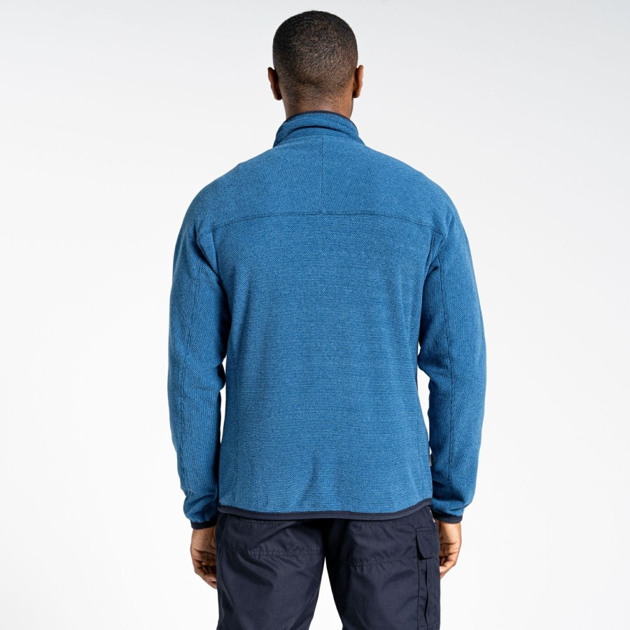 Mens Craghoppers Half Zip Fleece | Expert Active Half Zip Fleece - Poseidon Blue Marl