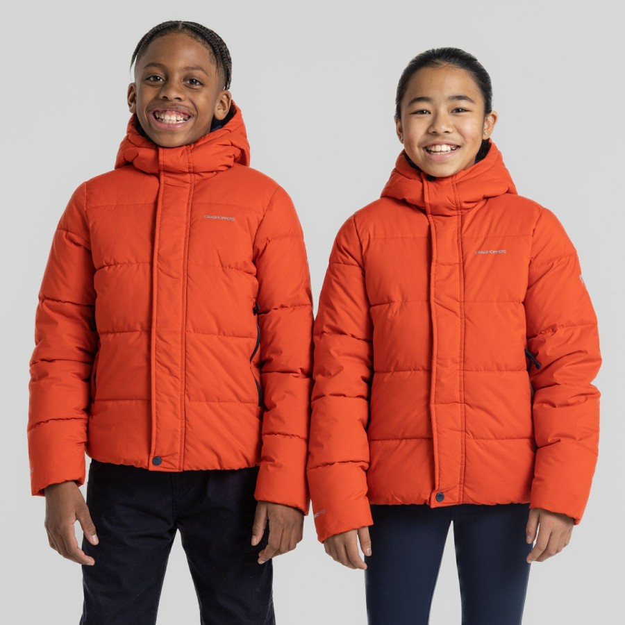 Kids Craghoppers Insulated Jackets | Kid'S Brandon Hooded Jacket - Macaw Red