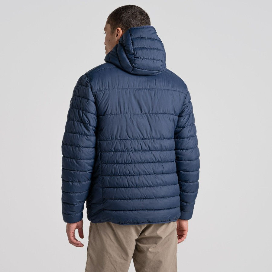 Mens Craghoppers Softshell Jackets | Men'S Compresslite Viii Hooded Jacket - Blue Navy / Washed Teal