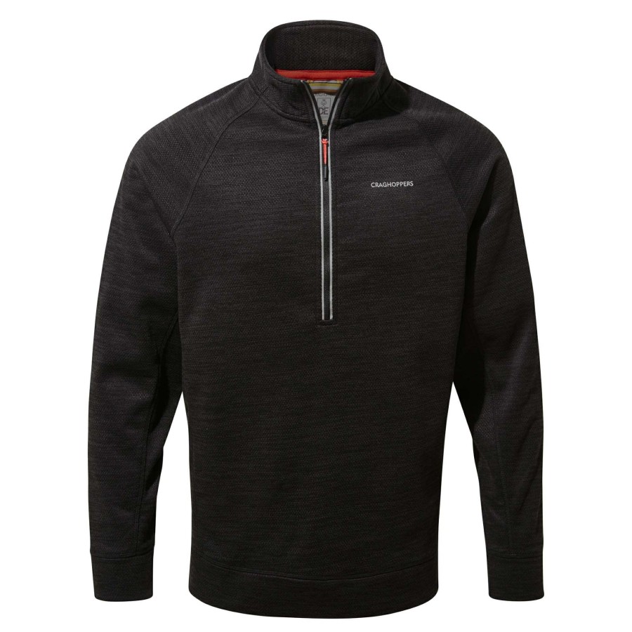 Mens Craghoppers Half Zip Fleece | Men'S Stromer Half Fleece - Black