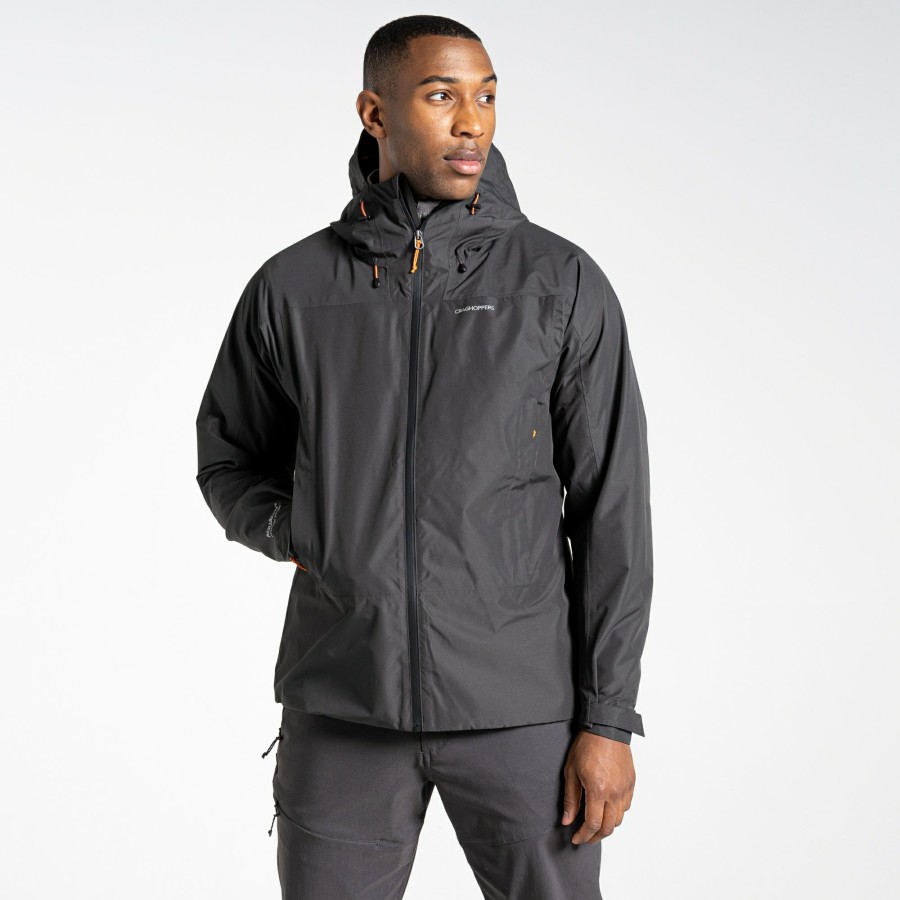 Mens Craghoppers Waterproof Jackets | Men'S Creevey Waterproof Jacket - Black Pepper