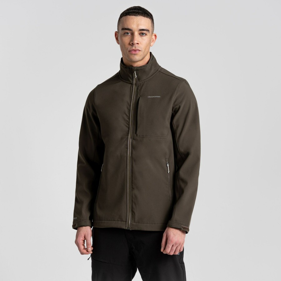 Mens Craghoppers Softshell Jackets | Men'S Altis Lightweight Jacket - Woodland Green