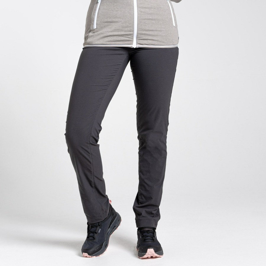 Womens Craghoppers Walking Trousers | Women'S Nosilife Pro Active Trousers - Charcoal