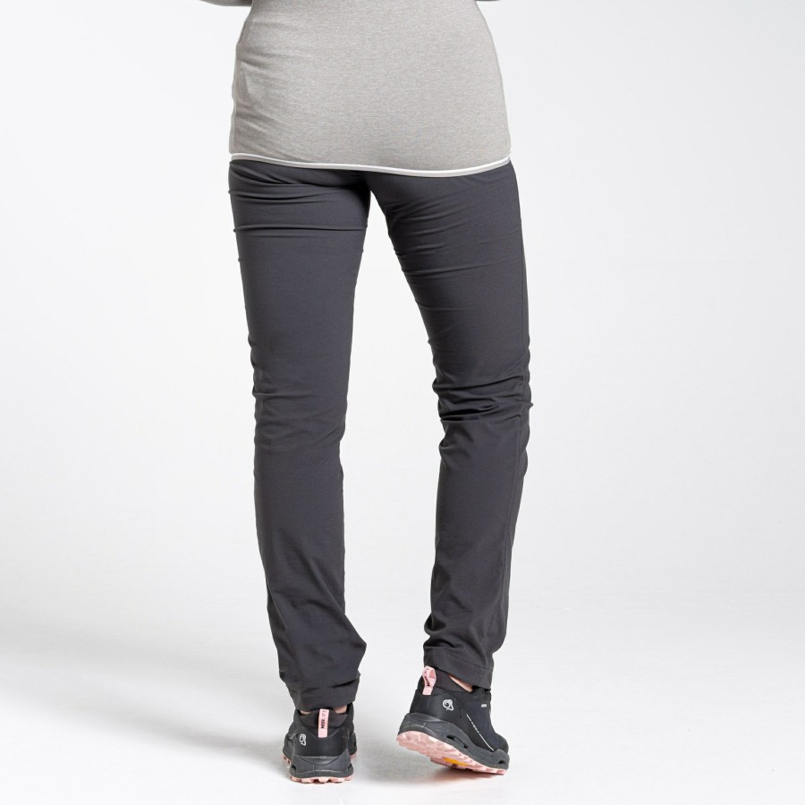 Womens Craghoppers Walking Trousers | Women'S Nosilife Pro Active Trousers - Charcoal