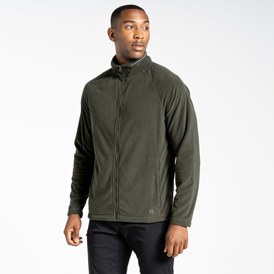 Mens Craghoppers Full Zip Fleece | Men'S Expert Corey 200 Fleece Jacket - Dark Cedar Green