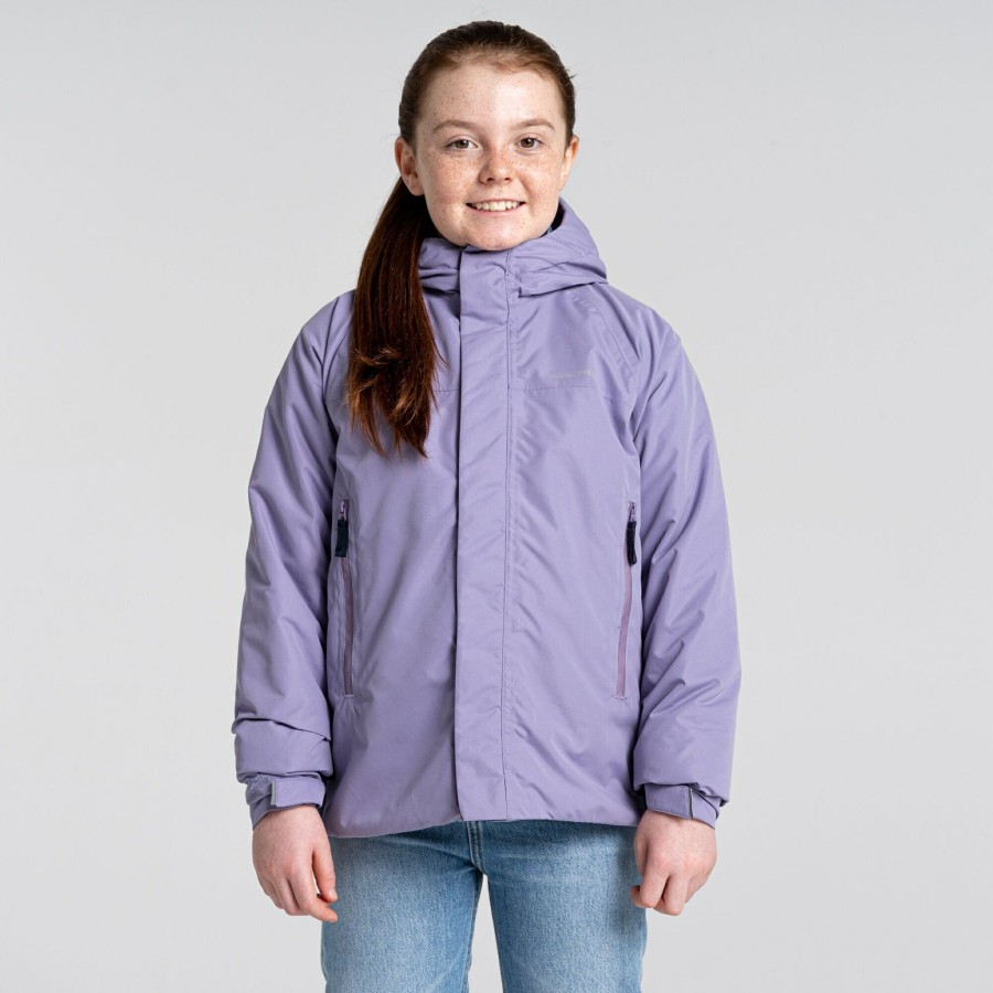 Kids Craghoppers Insulated Jackets | Kid'S Harue Insulated Jacket - Purple Haze / Blue Navy