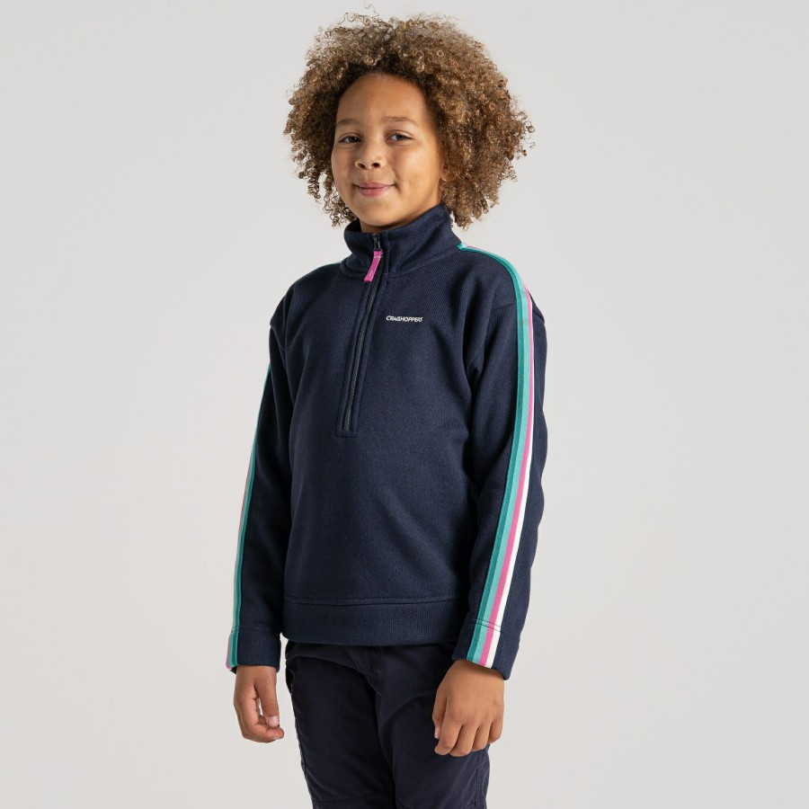 Kids Craghoppers Half Zip Fleece | Kid'S Rey Half Zip Fleece - Blue Navy